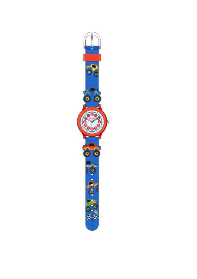 cybex-collection-boys-kids-watch- analog-red-blue-big-cars-toys